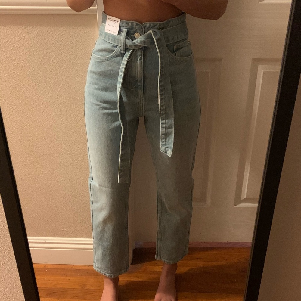 top shop belted jeans